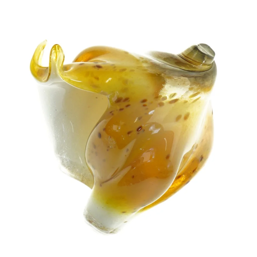 Håndlavet Glas kunst Konkylie skal Murano Glas kunst figur (str. 14 x 13 cm)