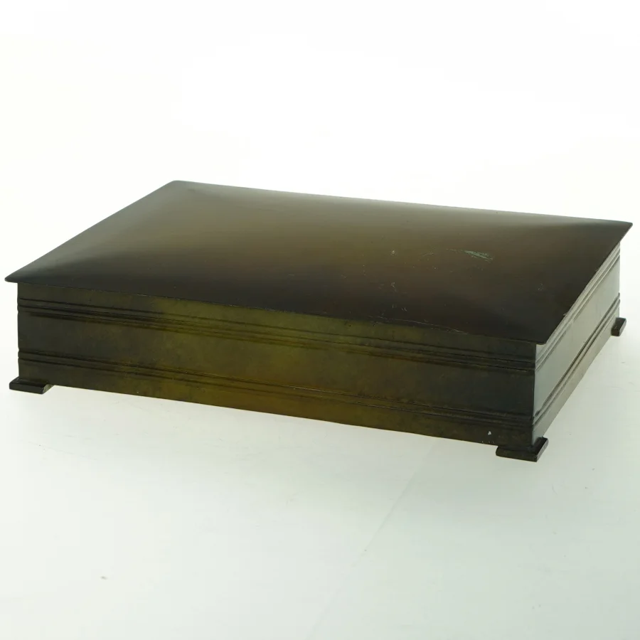 Bronze æske til opbevaring (str. 20 x. 14,5 cm)