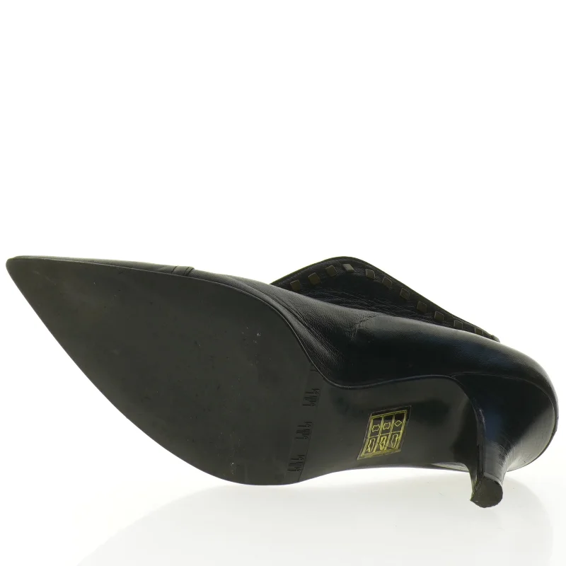 Sorte læderstiletter fra Billi Bi (str. 39)