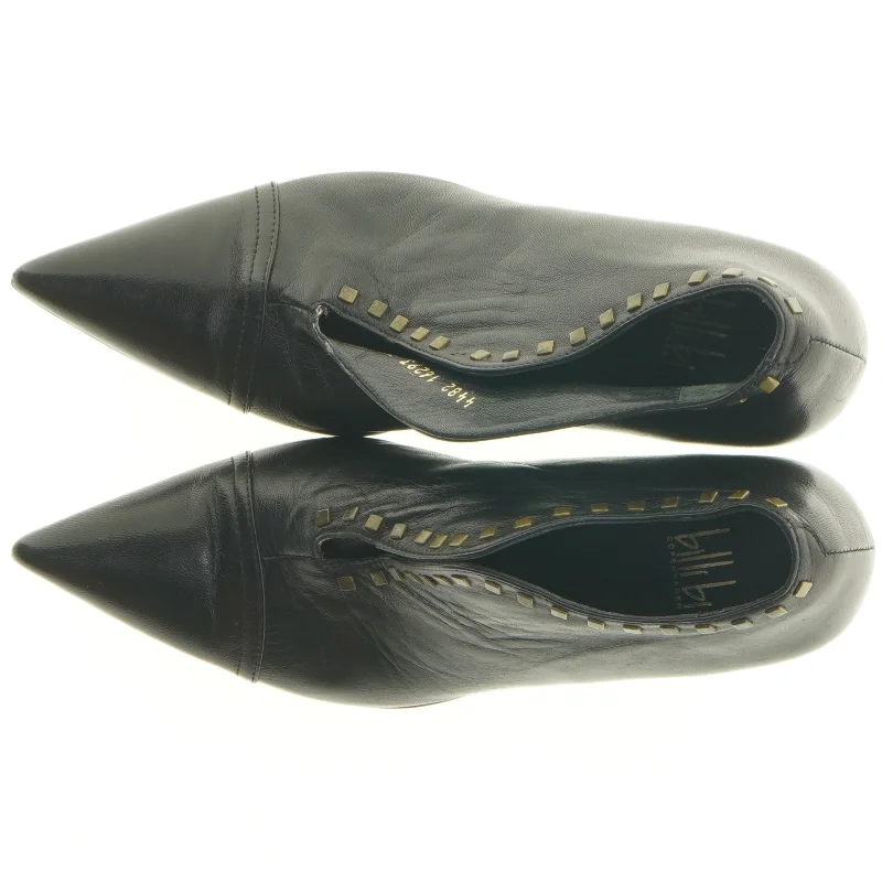 Sorte læderstiletter fra Billi Bi (str. 39)