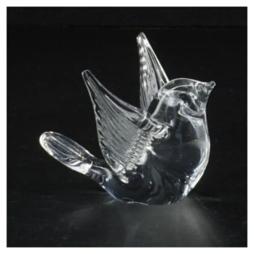 Glasfugl figur (str. 7 x 9 x 7 cm)