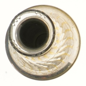 Sølvplet vase med glasindsats  (str. 15,5 cm)