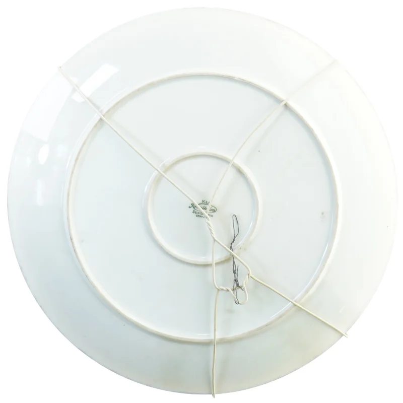 Håndmalet Pynte Platte med Blomstermotiv til ophæng fra Krautheim (str. 31 cm)