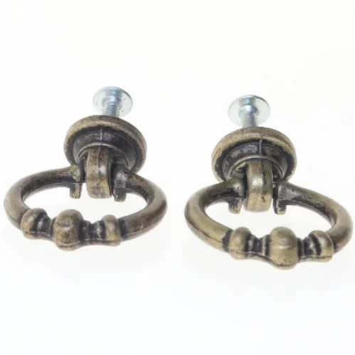 Messingfarvede skuffegreb (str. 4,5 cm)