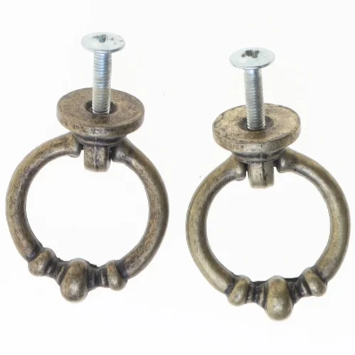 Messingfarvede skuffegreb (str. 4,5 cm)