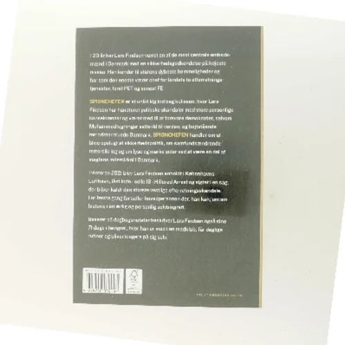 Spionchefen : erindringer fra celle 18 af Lars Findsen (f. 1964-09-17) (Bog)
