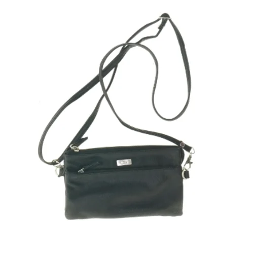 Sort Bon Goût skuldertaske i blødt præget læder (str. 20 x 11 cm)