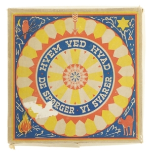 Gammelt Quiz Hvem ved Hvad-brætspil (str. 23 x 23 cm)