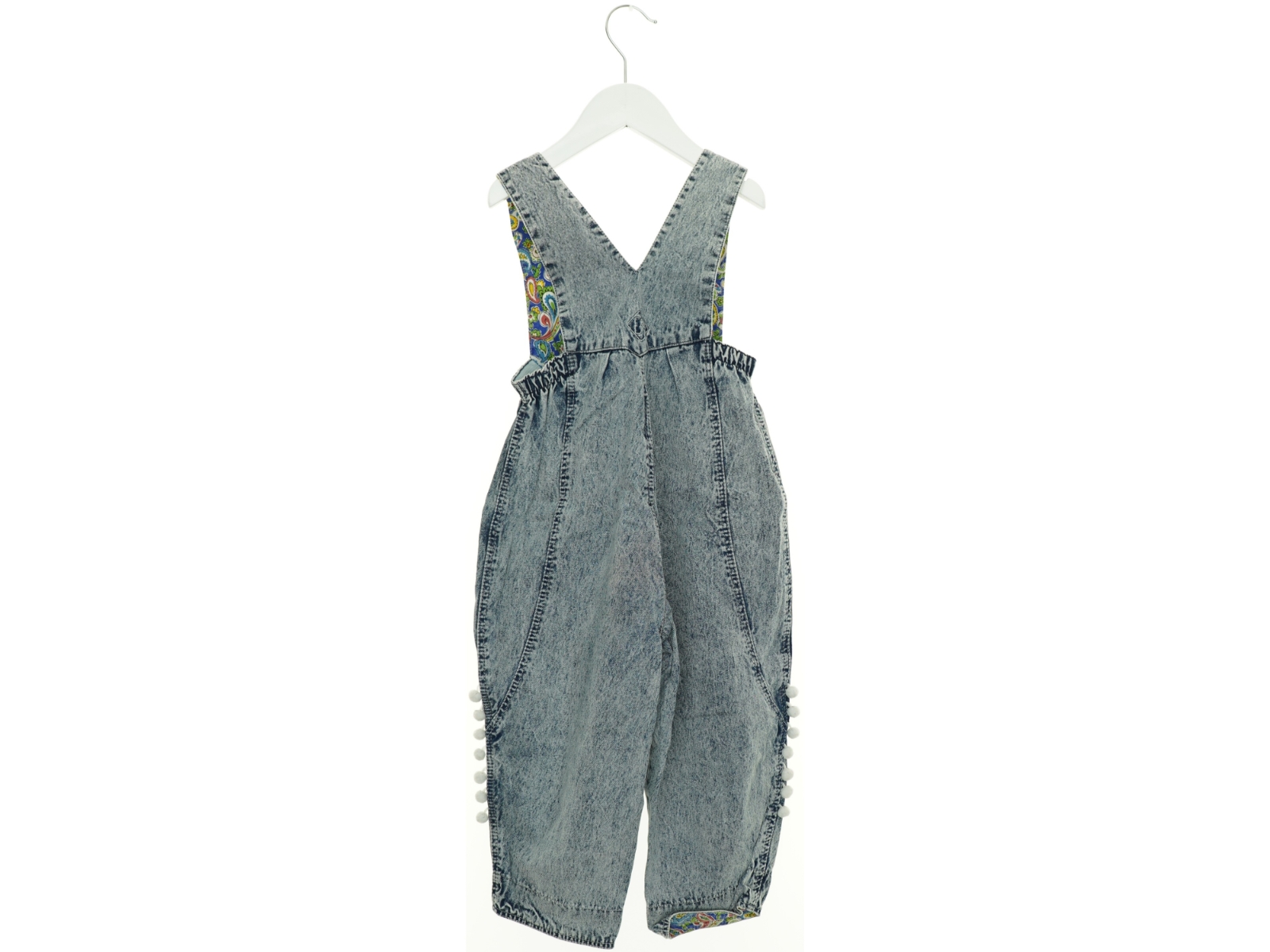 Vintage Stonewashed Denim Overalls med pomponer fra Reima (str. 92 cm)