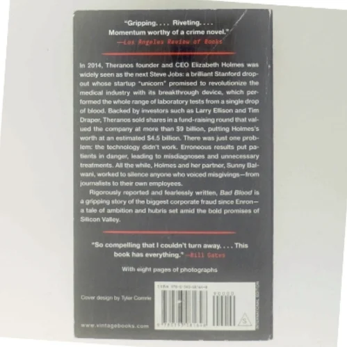 Bad Blood af John Carreyrou (Bog)