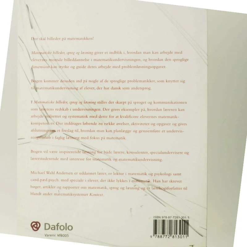 Matematiske billeder, sprog og læsning af Michael Wahl Andersen (Bog)