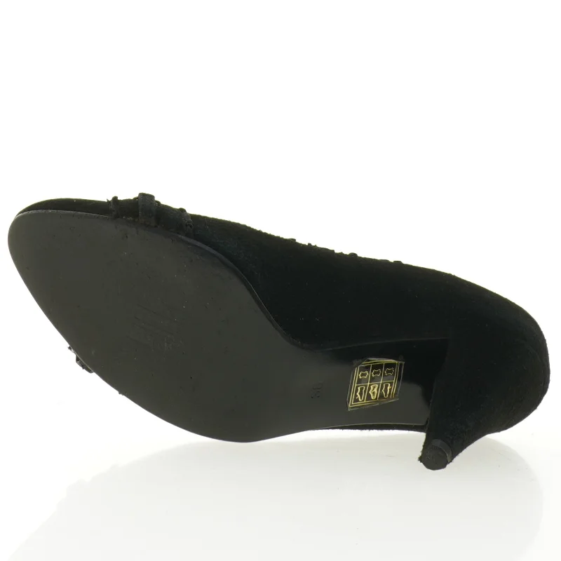 Sorte højhælede sko med sten fra Billi Bi (str. 38)