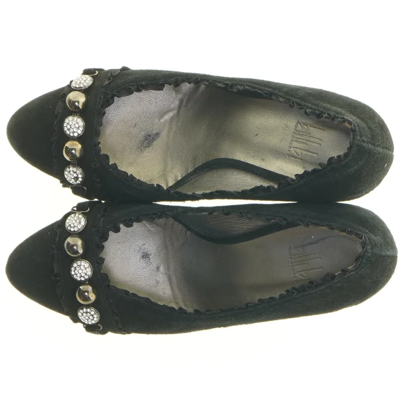 Sorte højhælede sko med sten fra Billi Bi (str. 38)