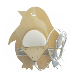 Penguin væglampe fra Søstrene Grene (str. 28x24 cm)