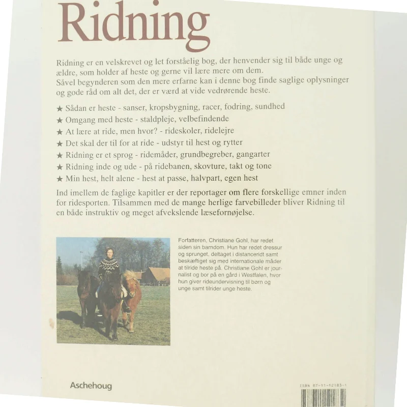 Ridning af Christiane Gohl (Bog)