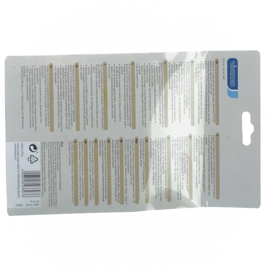 Cleaning kit TFT LCD PLasma fra Vivanco (str. 26 x 16 cm)