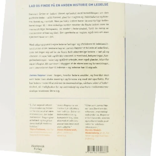 Den uperfekte leder : meningsskabelse og benspænd i en verden på farten af James Høpner (Bog)