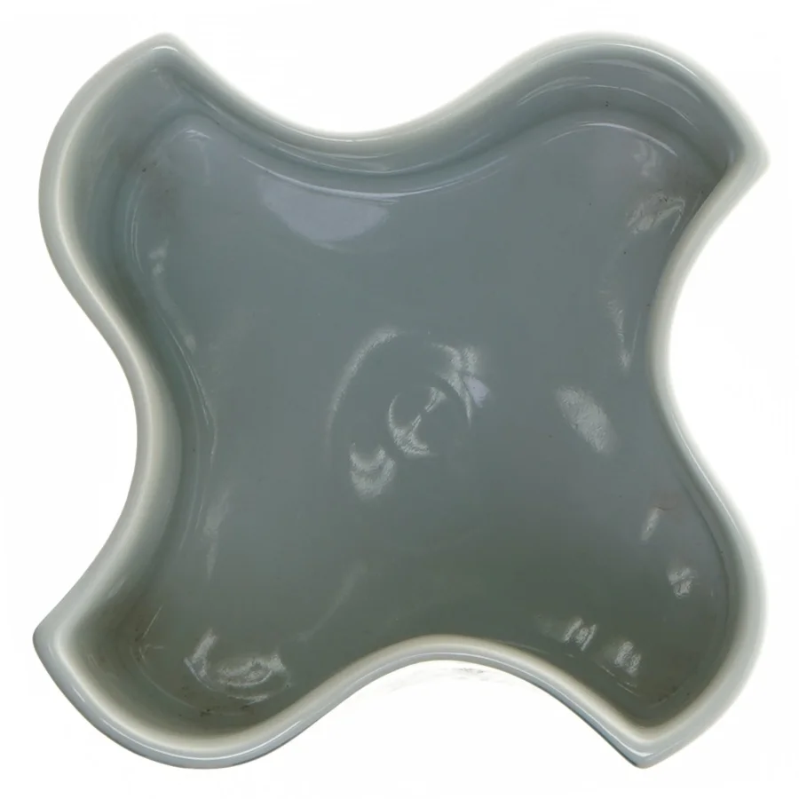 Royal Copenhagen Ocean Moderne blå vase 13.5 x 12 cm Grethe Meyer (str. 13,5x12,5 cm)