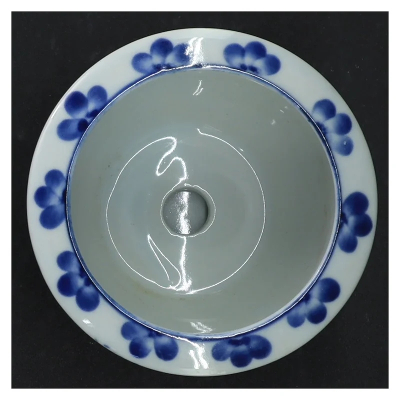 Blomsterpotte med underskål i porcelæn (str. H 9 cm. ø. 10 cm)