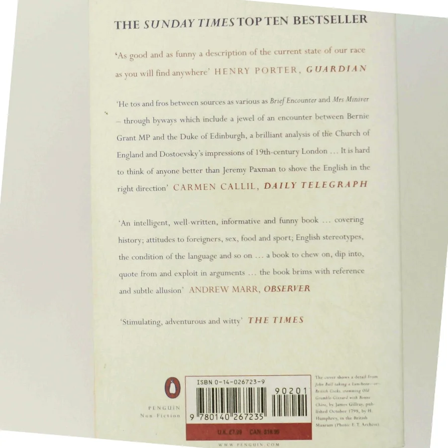 The English : a portrait of a people af Jeremy Paxman (Bog)