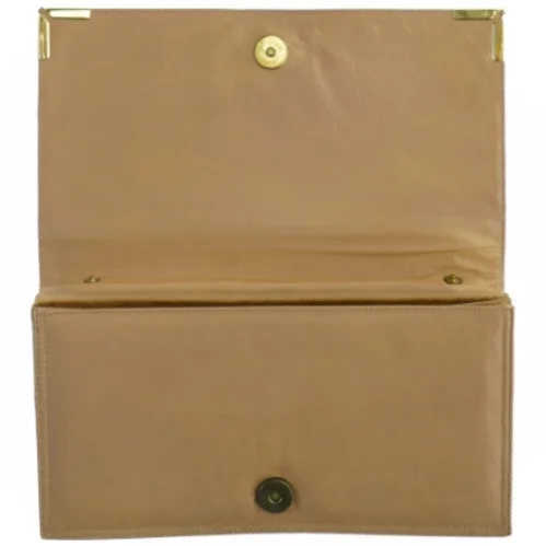 Vintage Belsac Læder Clutch Taske(str. 25 x 15 cm)