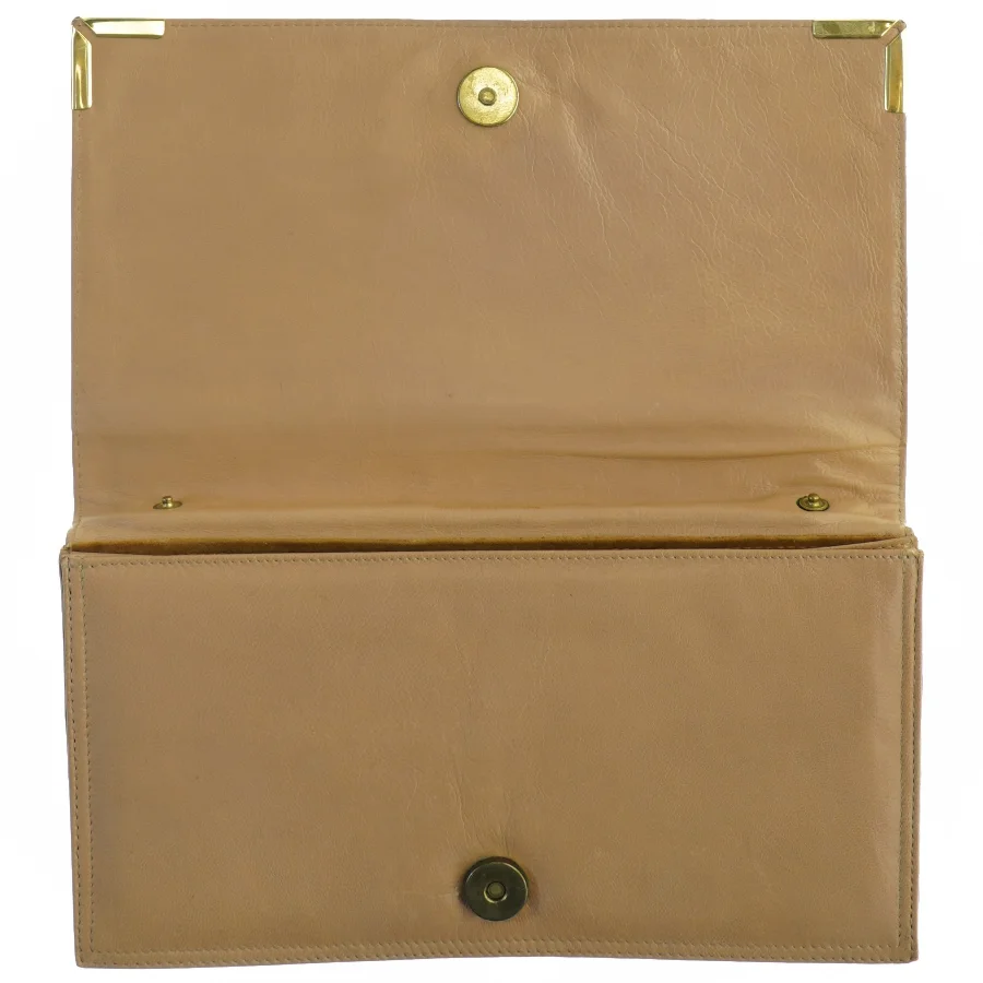 Vintage Belsac Læder Clutch Taske(str. 25 x 15 cm)