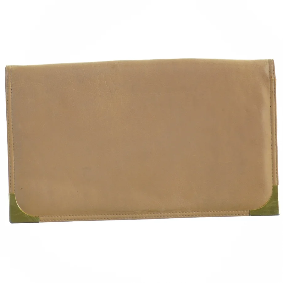 Vintage Belsac Læder Clutch Taske(str. 25 x 15 cm)