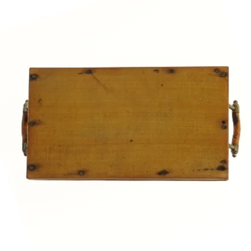 Art Nouveau Træbakke med udskæringer (str. 24x14 cm)