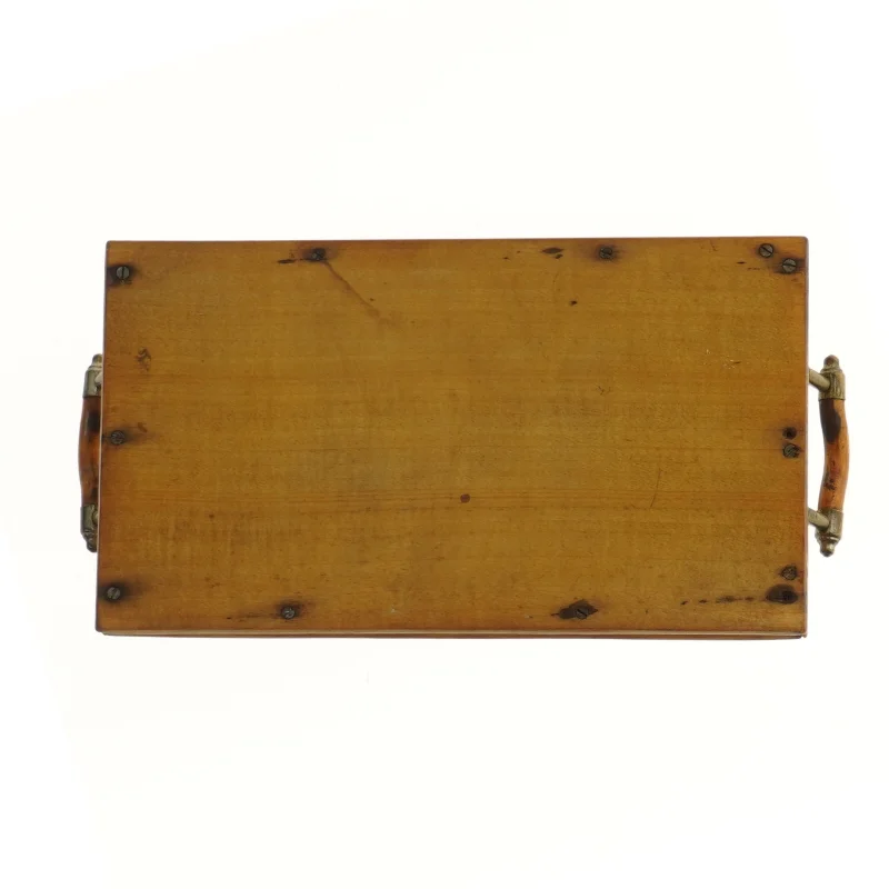 Art Nouveau Træbakke med udskæringer (str. 24x14 cm)