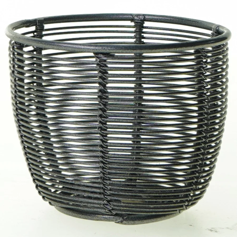 Metal flet Kurv i trådnet (str. 9 x 7 cm)