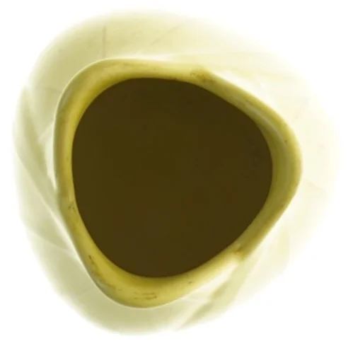 Ældre Gul Hedegaard Keramik vase (str. 9 x 7 cm)