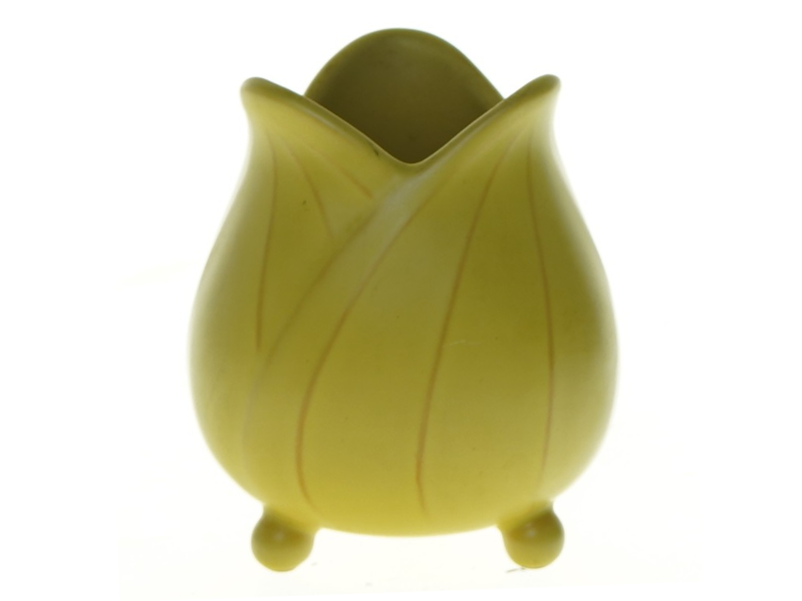 Ældre Gul Hedegaard Keramik vase (str. 9 x 7 cm)