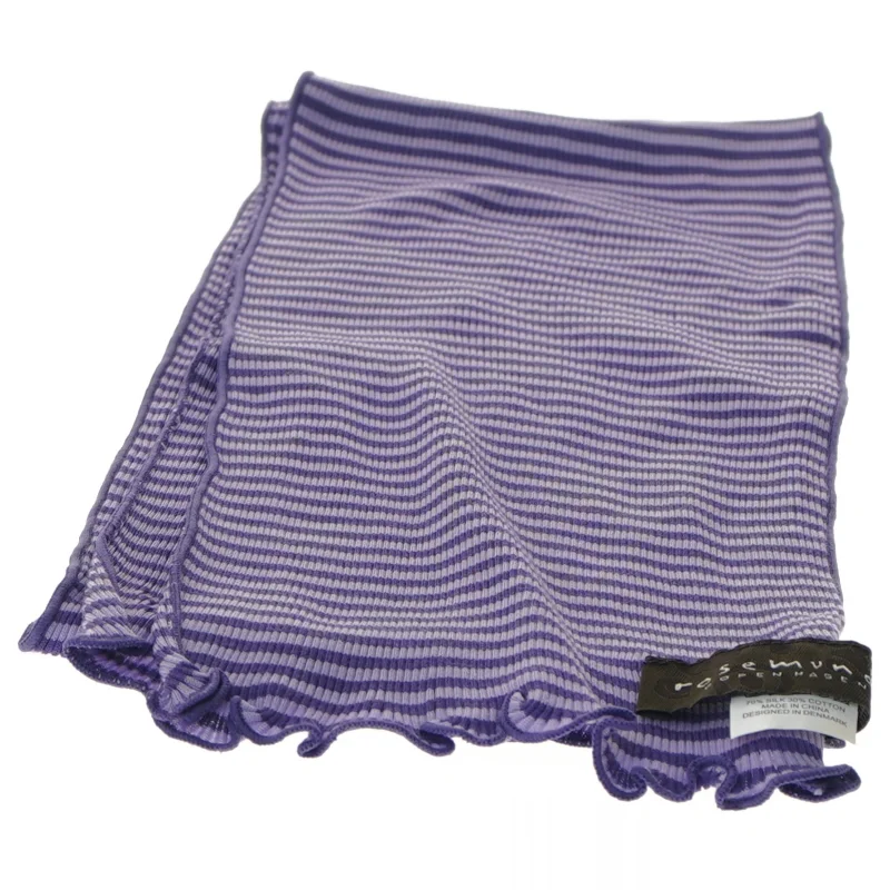 Stribet silke tørklæde fra Rosemunde (str. 15x152 cm)