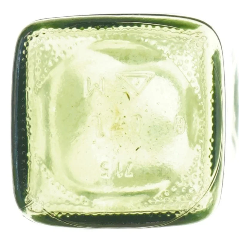Gammel grøn glasflaske (str. H 23 cm)