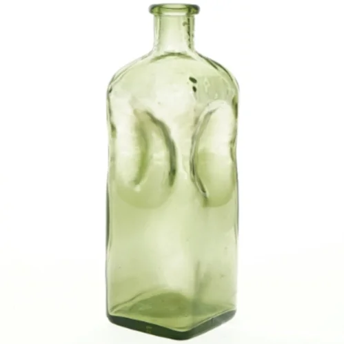 Gammel grøn glasflaske (str. H 23 cm)