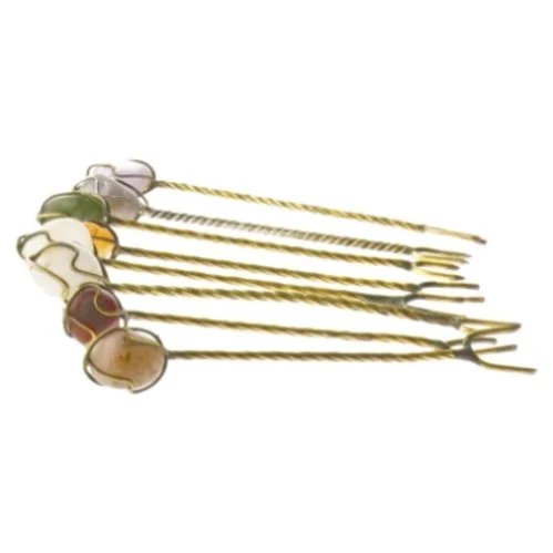 Cocktailgafler med sten top (str. 8 stk 9,5 cm)