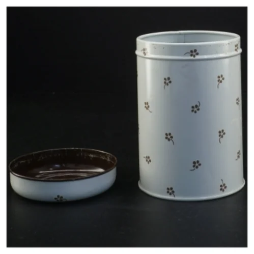 Vintage dåse med Forget-Me-Not blomstermønster fra Södahl (str. 13 x 9 cm)