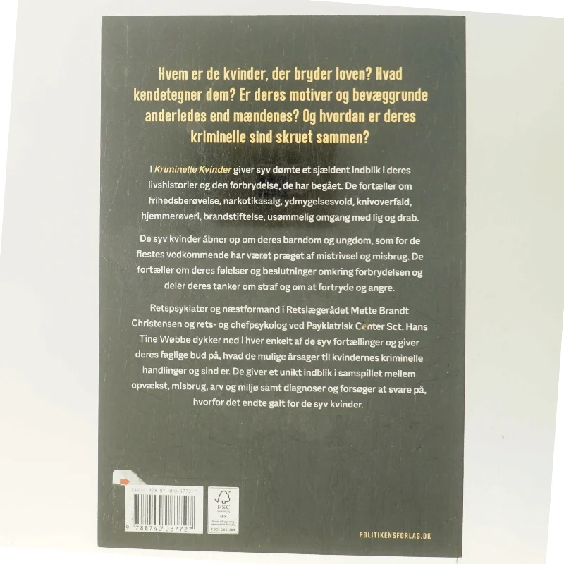 Kriminelle kvinder : personlige fortællinger om skyld, straf og svigt af Kristina Antivakis (f. 1974) (Bog)
