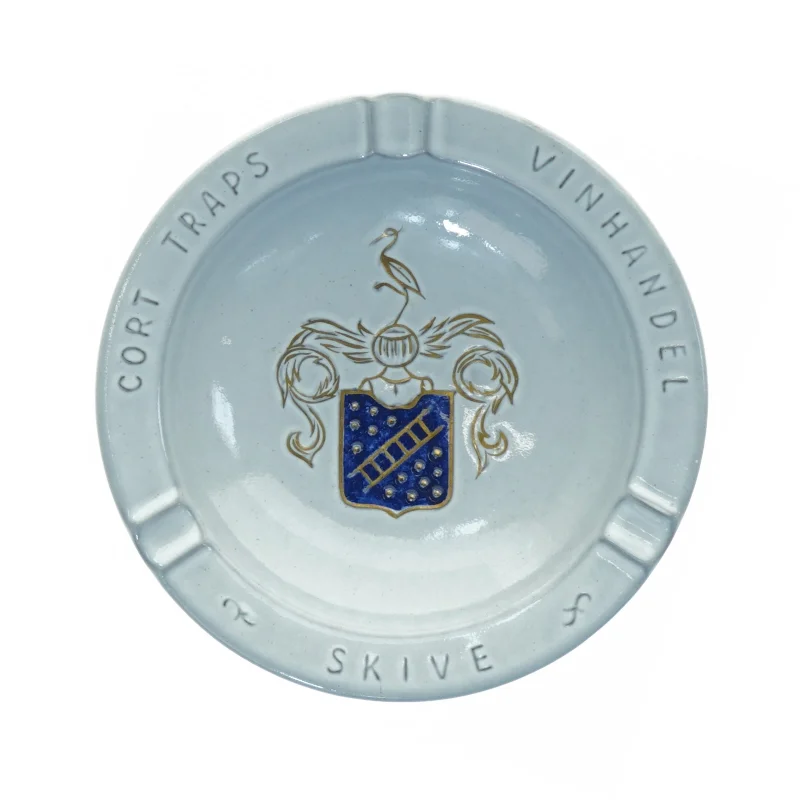 Keramisk platte askebæger (str. Diameter 16 cm)