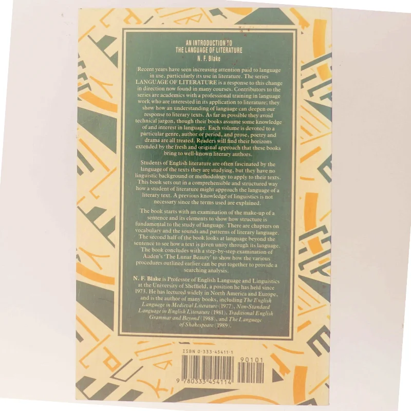 An introduction to the language of literature af N. F. Blake (1934-) (Bog)