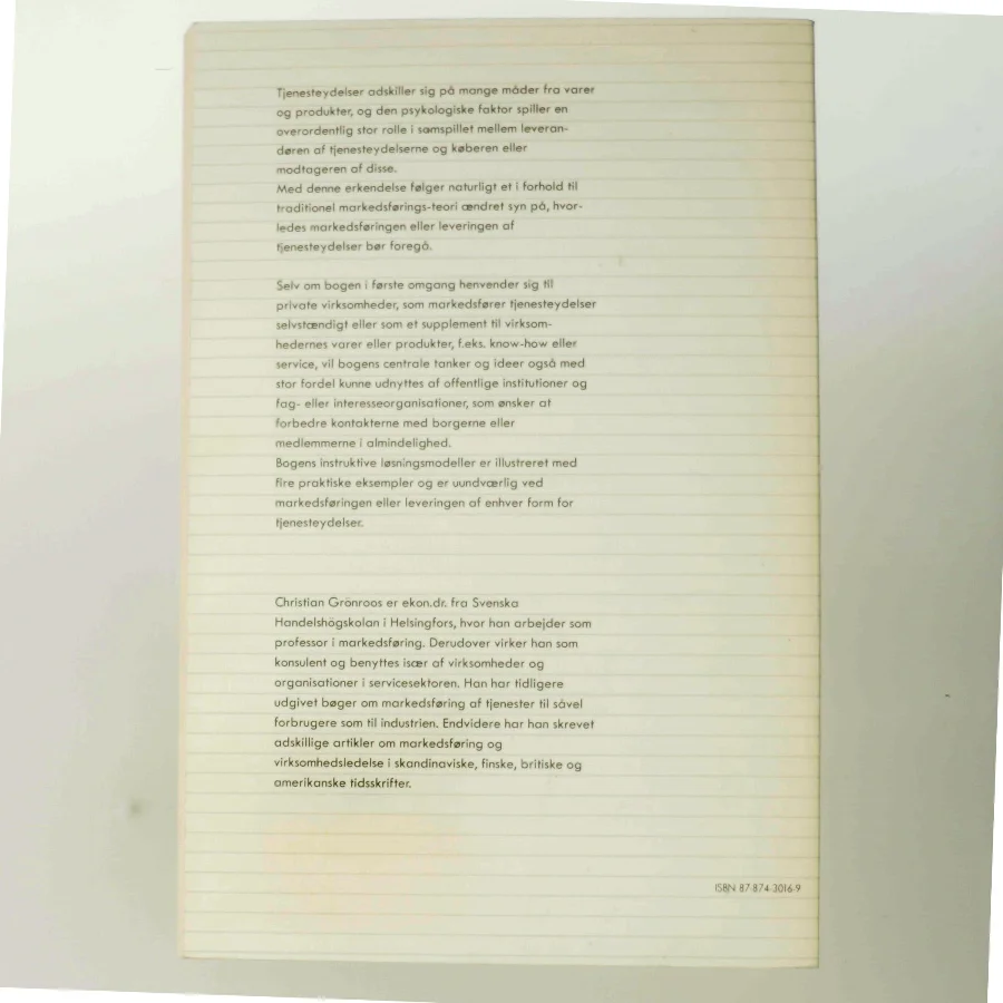 Vejen til bedre tjeneste ydelser af Christian Grönroos (Bog)