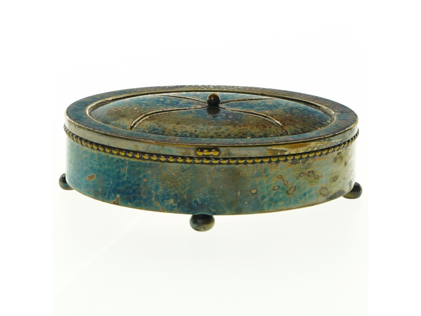 Gammel MALM metal dåse med låg (str. 17 x 13 cm)