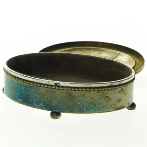 Gammel MALM metal dåse med låg (str. 17 x 13 cm)