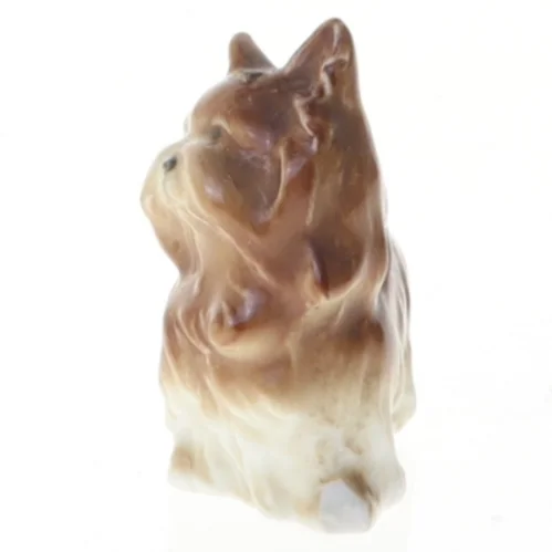 Keramik Yorkshire Terrier hundefigur (str. 6 cm)