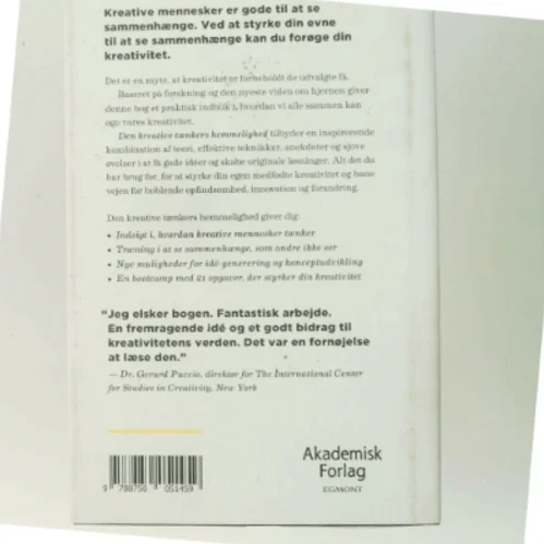 Den kreative tænkers hemmelighed : lær at se sammenhænge, andre ikke ser af Dorte Nielsen (f. 1967-03-24) (Bog)