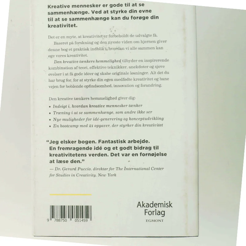 Den kreative tænkers hemmelighed : lær at se sammenhænge, andre ikke ser af Dorte Nielsen (f. 1967-03-24) (Bog)
