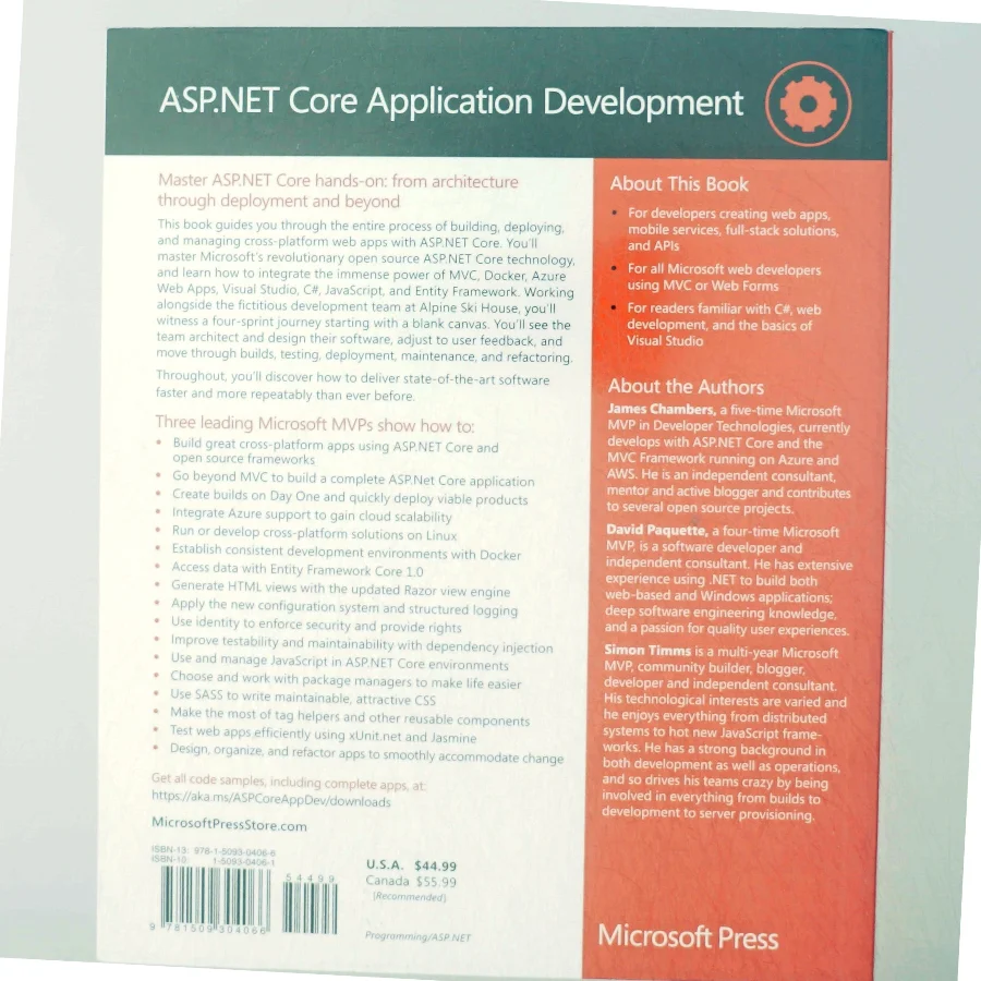 ASP.NET Core Application Development af James Chambers, David Paquette, Simon Timms (Bog),