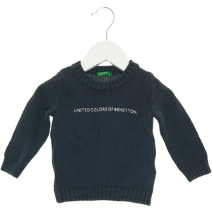 Strik Sweater Trøje 100% bomuld fra Benetton (str. 74 cm)