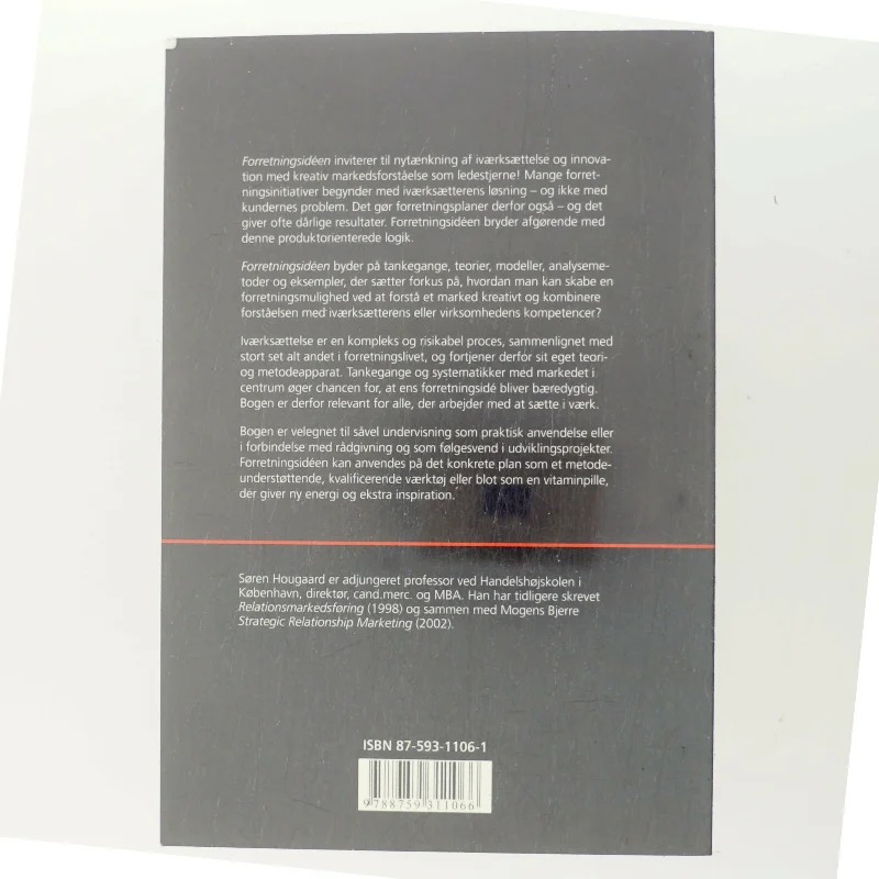 Forretningsidéen : om iværksættelsens tidligste faser af Søren Hougaard (f. 1950) (Bog)
