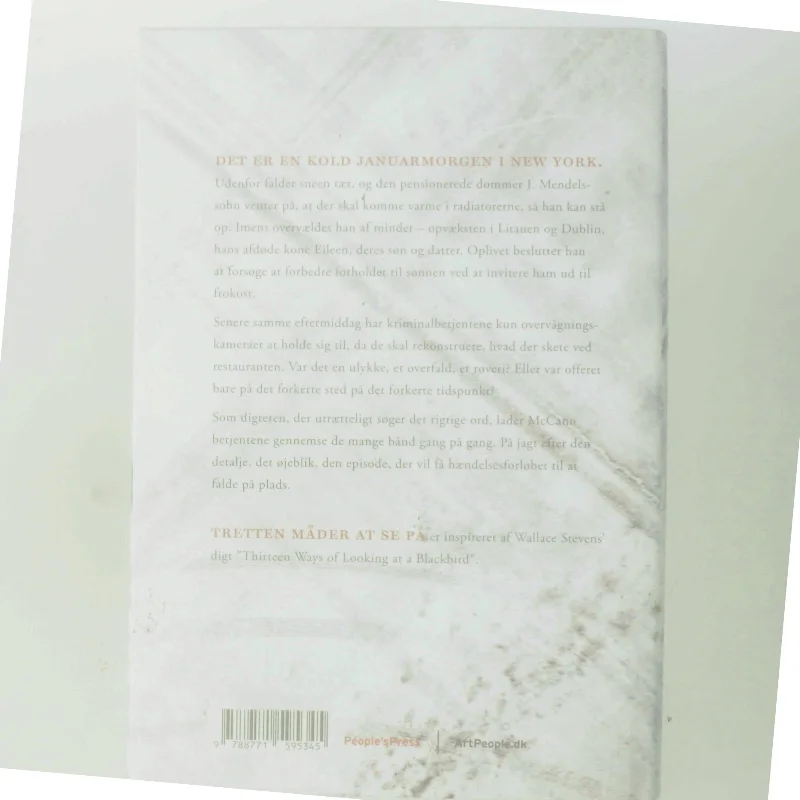 Tretten måder at se på : en roman og tre historier af Colum McCann (Bog)